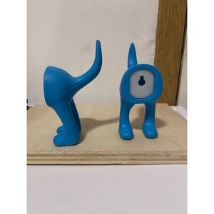 IKEA  2 Bastis Blue Dog Tail Wall Hanger Hooks Hat Coat Leash Keys